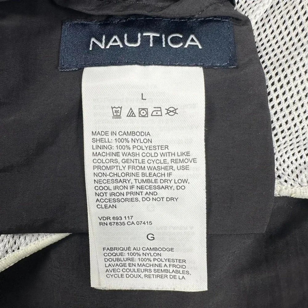 Nautica Swim Trunks Black Mesh Lined Board Shorts